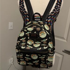 Disney Loungefly Grogu (Baby Yoda) Mandalorian Mini Backpack – Used